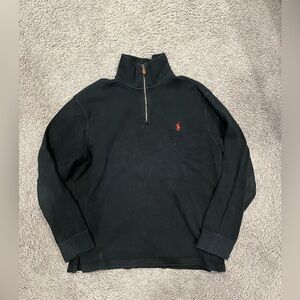 Polo Ralph Lauren Quarter Zip Pullover Mens Large Pony Logo Preppy Sweater